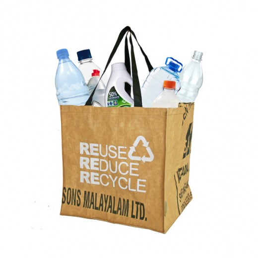 Waste separation bag with slogan 35*35*35 cm