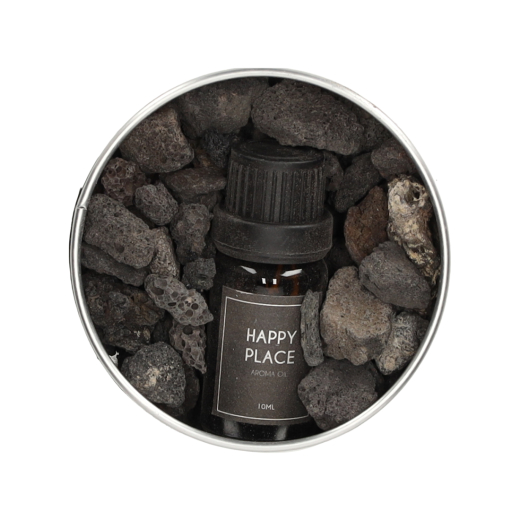 Lavastenen Met Aroma Olie Happy Place