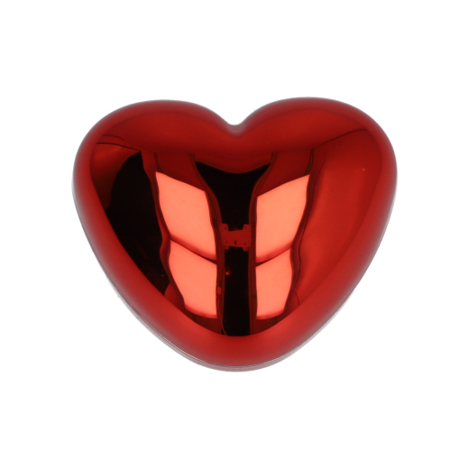 Metallic lippenbalsem in hartvorm Rood