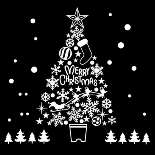 Raam Sticker Kerstboom