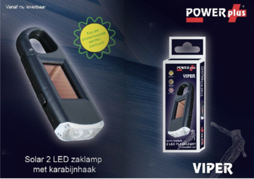 Mini Zaklamp Viper - met karabijnhaak