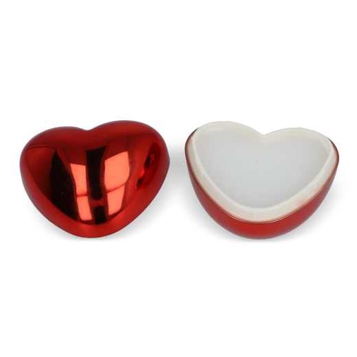 Metallic lippenbalsem in hartvorm Rood