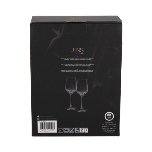 Rode Wijnglazen Elin set van 2