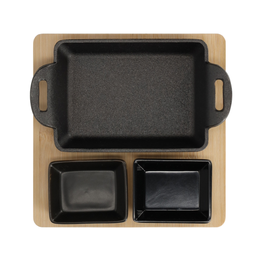 Gietijzeren Serveerset Rechthoek