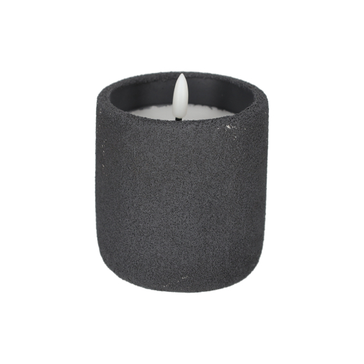 Frosted LED Kaars Antraciet