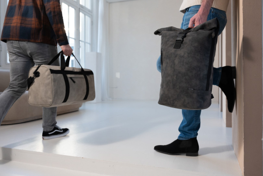 Nubuck Rol Rugtas Grijs