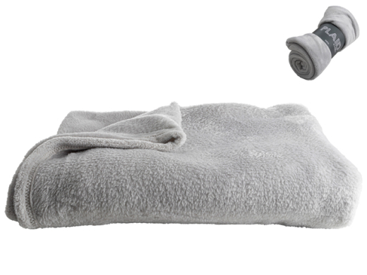 Fleece Plaid 125x150cm Grijs