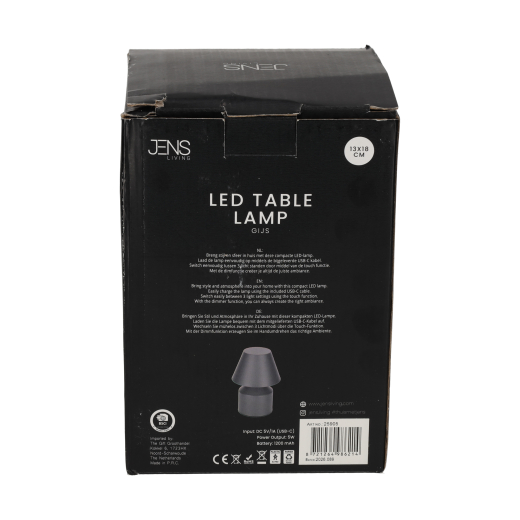 LED Tafellamp Gijs Antraciet