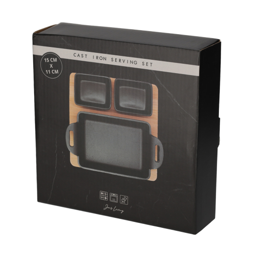 Gietijzeren Serveerset Rechthoek