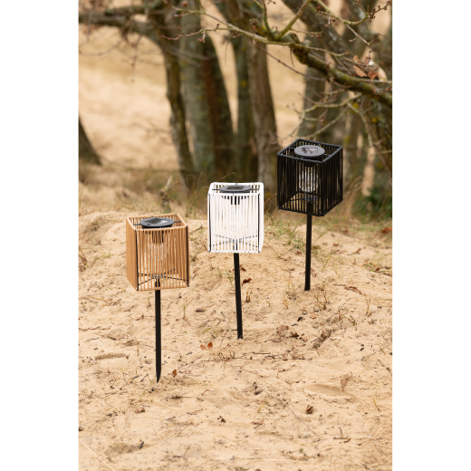 Solar Lantaarn Cube Taupe