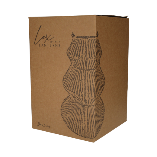 Lantaarns Lex Grijs set van 3