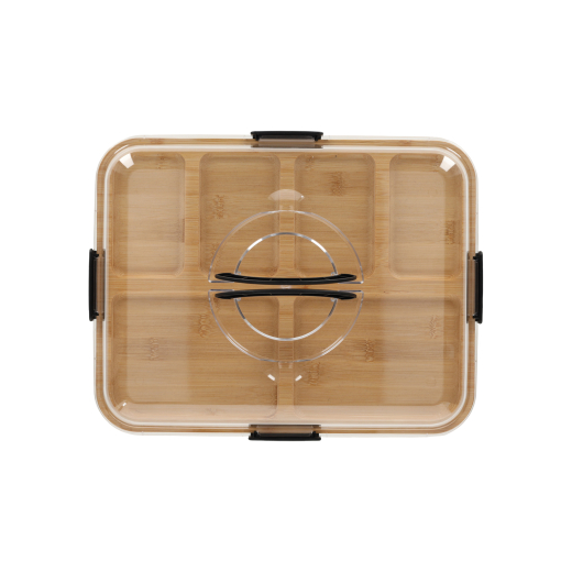 Bamboe Snack Tray Met Deksel