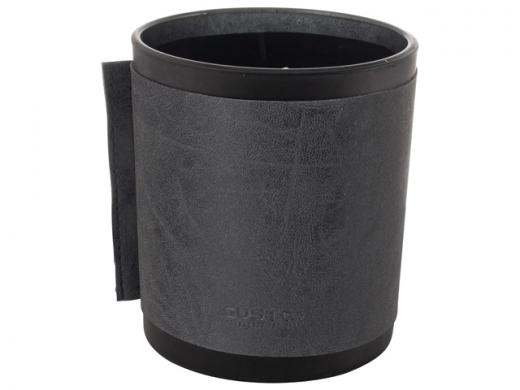 Geurkaars in glas met PU leer Zwart