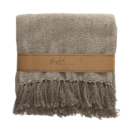 Recycled Cotton Plaid Noor Grijs