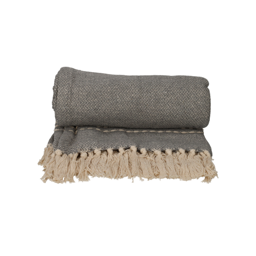 Recycled Cotton Plaid Juul Grijs