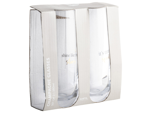 Set van 2 glazen Kerst  280ml