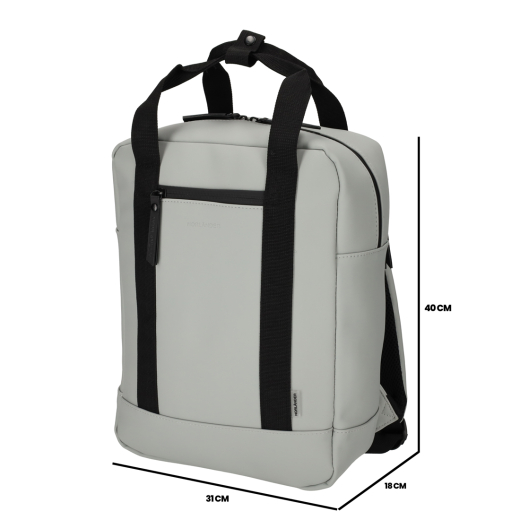 Dull PU Rugtas Grijs