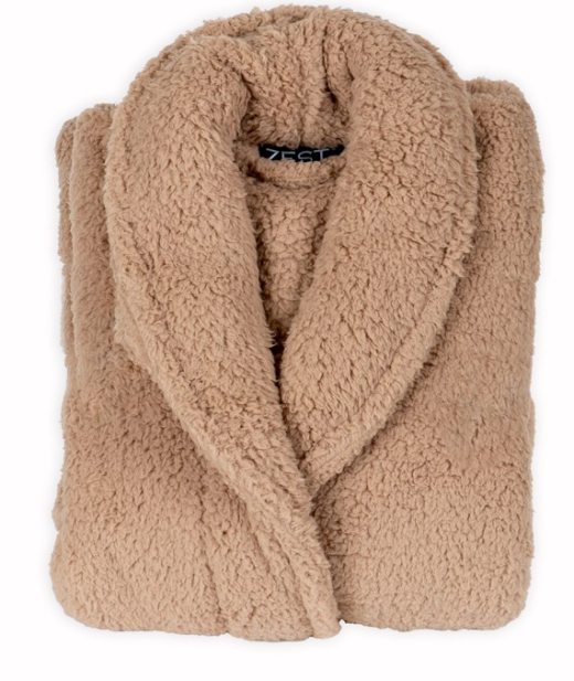 Badjas Sherpa Recycled caramel