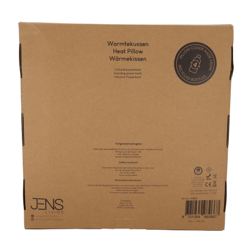 Warmtekussen RPET 40x40 Zwart
