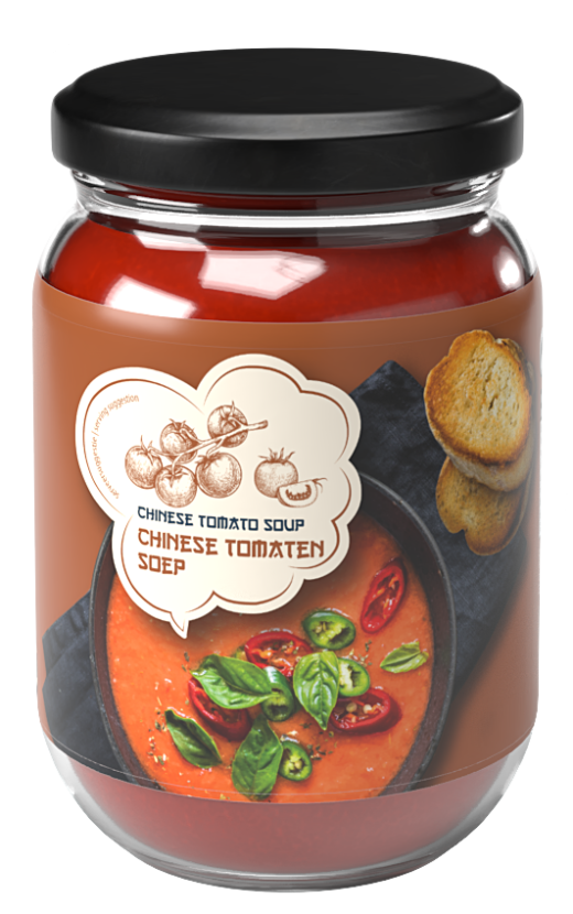 Chinese tomatensoep veggie in pot