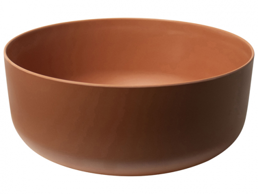 Bamboe fiber schaal terracotta 25 cm